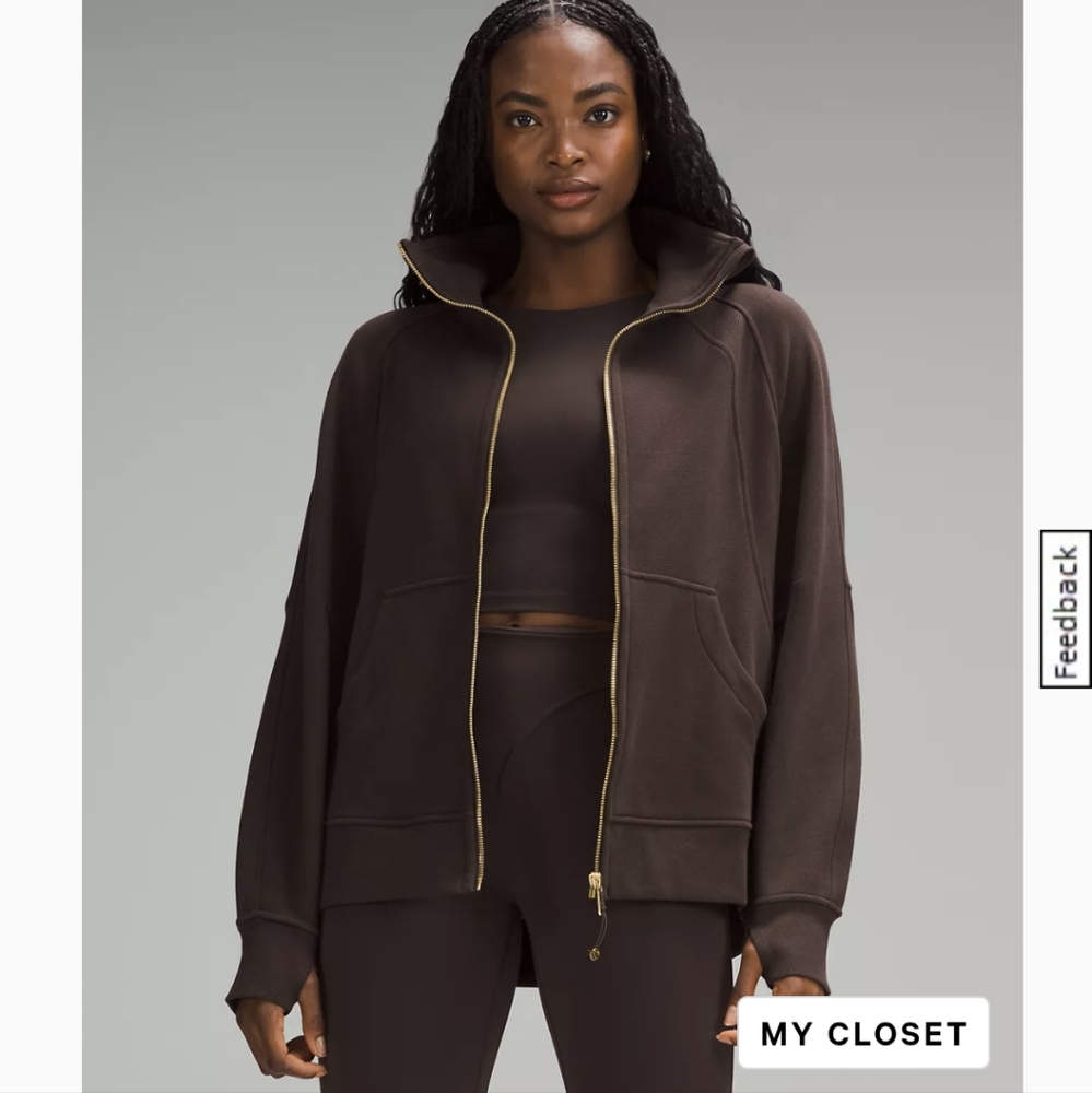 Lululemon Athletica Brown Scuba Zip Up